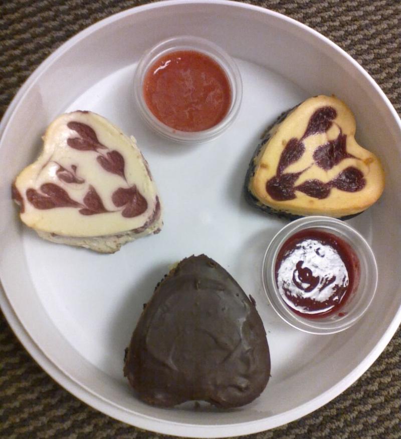 Cheesecake Trio Strawberry, Raspberry and Chocolate